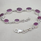 Ruby Oval Link Bracelet 925 Sterling Silver Faceted Gemstone Handmade Red Gemstone Jewelry