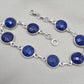 Natural Lapis Lazuli Bracelet 925 Sterling Silver December Birthstone