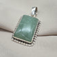 Green Aventurine Pendant 925 Sterling Silver May Birthstone Necklace Healing Heart Chakra Jewelry