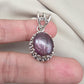 Natural Ruby Star Pendant Genuine Asteriated Ruby Cabochon Handmade 925 Sterling Silver Jewelry