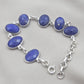 925 Sterling Silver Lapis Lazuli Bracelet Natural Blue Gemstone Bracelet Handmade Jewelry