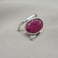 Natural Ruby Ring: Handmade 925 Sterling Silver Boho Statement Ring July Birthstone