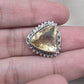 Lemon Quartz Ring 925 Sterling Silver Natural Yellow Gemstone Triangle Cut Ring