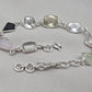 925 Sterling Silver Multi Gemstone Bracelet, Colorful Boho Link Jewelry Gift Her