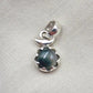 925 Sterling Silver Green Moss Agate Pendant Natural Round Cabochon Floral Gemstone Necklace Charm
