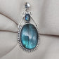 Labradorite Pendant: 925 Sterling Silver Blue Flash Boho Necklace