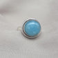 925 Sterling Silver Smithsonite Ring Natural Blue Gemstone Handmade Statement Ring