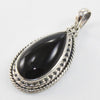 NATURAL BLACK ONYX 925 SOLID STERLING SILVER HANDMADE PENDANT
