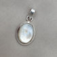 Mother of Pearl 925 Sterling Silver Pendant Oval Necklace, Calming Shell Jewelry