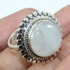 925 SOLID STERLING SILVER NATURAL RAINBOW MOONSTONE GEMSTONES HANDMADE RING, ALL SIZES AVAILABLE