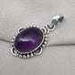 Natural Amethyst 925 Sterling Silver Pendant, February Birthstone Jewelry