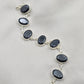 Black Onyx 925 Sterling Silver Faceted Oval Stone Link Bracelet Handmade Jewelry