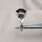 Smoky Quartz Hexagon Ring: 925 Sterling Silver Twisted Band