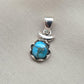 Handmade 925 Sterling Silver Turquoise Pendant: Boho Gemstone Necklace