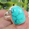 925 SOLID STERLING SILVER NATURAL TURQUOISE GEMSTONES HANDMADE RING, ALL SIZES AVAILABLE