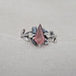 925 Sterling Silver Strawberry Quartz Ring Marquise Gemstone Leaf Ring Pink Quartz Boho Dainty Jewelry Gift for Her