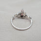 925 Sterling Silver Strawberry Quartz Ring Marquise Gemstone Leaf Ring Pink Quartz Boho Dainty Jewelry Gift for Her