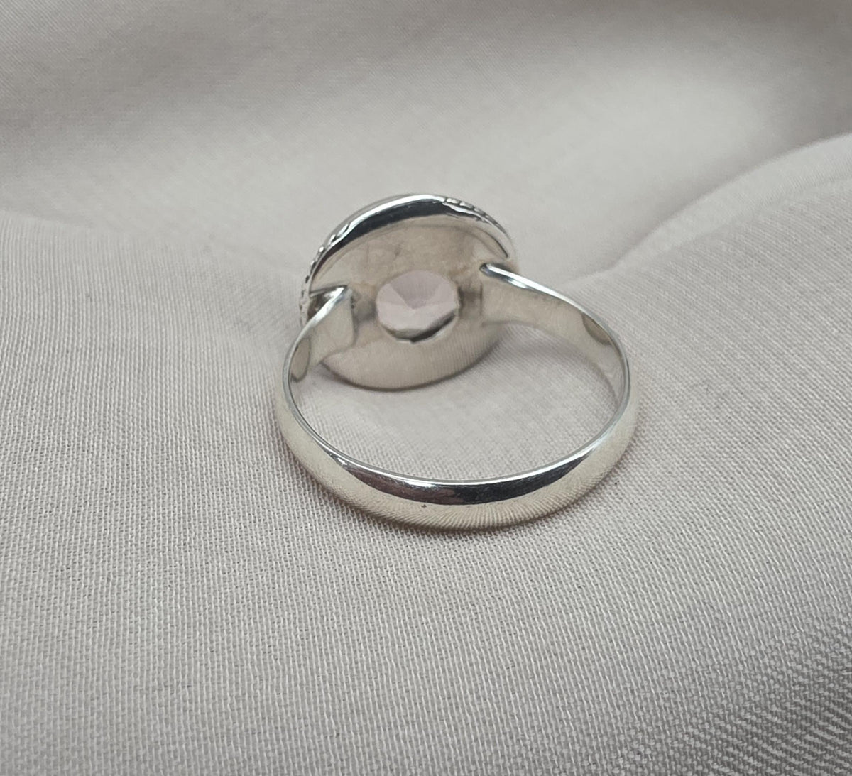 Handmade Crystal Quartz Sterling Silver Ring: April Birthstone Jewelry