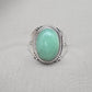 Chrysoprase Ring 925 Sterling Silver Natural Green Chrysoprase Statement Jewelry