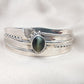 Cat's Eye Sterling Silver Cuff Bangle: Handmade Boho Jewelry