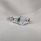 Rainbow Moonstone Goddess Ring: 925 Sterling Silver, Boho Spiritual Jewelry
