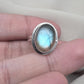 Labradorite Ring 925 Sterling Silver Natural Blue Flash Gemstone Ring Boho Statement Jewelry