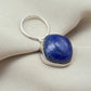 Lapis Lazuli Pendant: 925 Sterling Silver Cushion Cut Boho Jewelry
