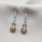 Unakite Dangle Earrings: 925 Sterling Silver, Boho Healing Stone