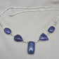 Natural Tanzanite Necklace 925 Sterling Silver Blue Gemstone Statement Jewelry Gift for Her