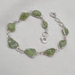 925 Sterling Silver Raw Peridot Bracelet Natural Green Gemstone Link Bracelet Handmade Boho Jewelry