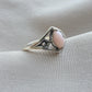 Pink Opal Ring 925 Sterling Silver Marquise Gemstone Minimal Geometric Boho Ring