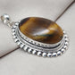 Tiger Eye Pendant | Handmade 925 Sterling Silver Necklace, Healing Stone