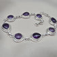 Amethyst 925 Sterling Silver Bracelet Natural Purple Gemstone Handmade