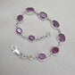 Ruby Oval Link Bracelet 925 Sterling Silver Faceted Gemstone Handmade Red Gemstone Jewelry