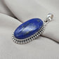 Lapis Lazuli Pendant 925 Sterling Silver September Birthstone Necklace Boho Jewelry Handmade Pendant