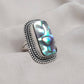 Handmade Abalone Shell 925 Sterling Silver Ring | Boho Ocean Jewelry