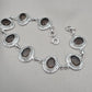925 Sterling Silver Smoky Quartz Bracelet Natural Brown Oval Gemstone Handmade Jewelry