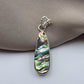 925 Sterling Silver Abalone Shell Teardrop Pendant Natural Pendant Handmade Jewelry