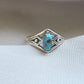 Blue Copper Turquoise Marquise Ring 925 Sterling Silver Statement Ring December Birthstone Gift