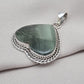 Seraphinite Pendant: 925 Sterling Silver, Healing Crystal Jewelry Heart shape Unique Pendant