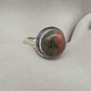 Unakite Jasper 925 Sterling Silver Ring Natural Gemstone Ring Boho Healing Crystal Jewelry