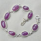 925 Sterling Silver Ruby Oval Faceted Gemstone Bracelet Handmade Boho Jewelry