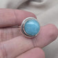 925 Sterling Silver Smithsonite Ring Natural Blue Gemstone Handmade Statement Ring