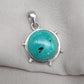 Tibetan Turquoise Pendant Necklace: 925 Silver Boho Healing Jewelry
