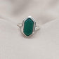 Green Onyx Hexagon Ring: 925 Sterling Silver, Handmade Jewelry