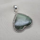 Seraphinite Pendant: 925 Sterling Silver, Healing Crystal Jewelry Heart shape Unique Pendant
