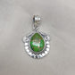 Green Copper Turquoise Pendant Necklace: 925 Sterling Silver Boho Jewelry
