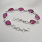 Ruby 925 Sterling Silver Bracelet Natural Handmade July Birthstone Jewelry
