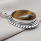 Tiger Eye Pendant | Handmade 925 Sterling Silver Necklace, Healing Stone