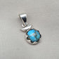 Handmade 925 Sterling Silver Turquoise Pendant: Boho Gemstone Necklace